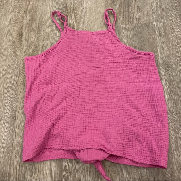 CAT & JACK Pink Tie Front Tank Top - $3 bundle item - Picture 5 of 6